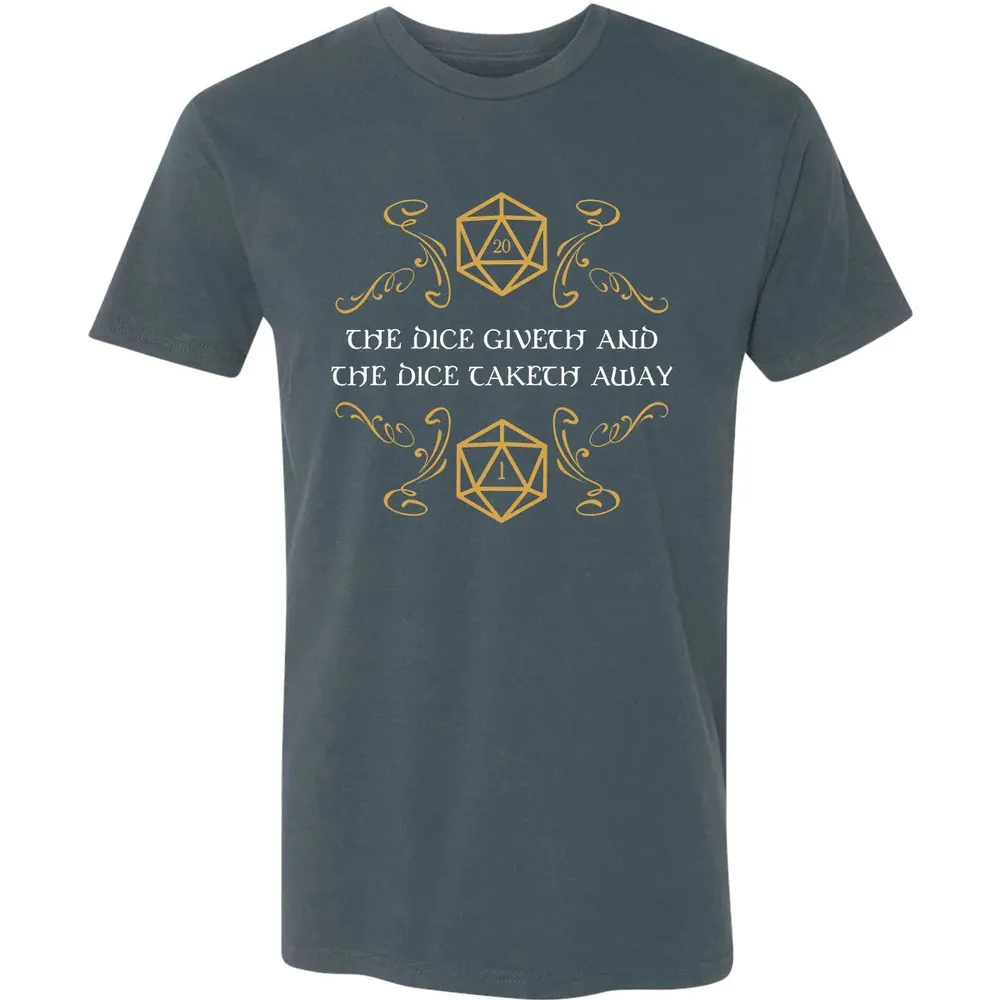 The Dice Giveth and Taketh Away Natural 20 and Critical Fail Premium Unisex T-shirt - 14