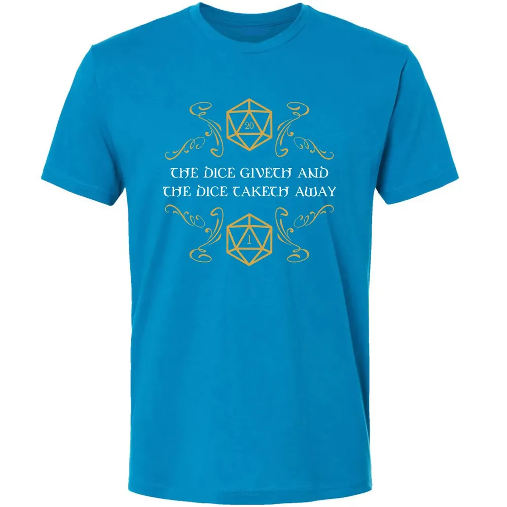 The Dice Giveth and Taketh Away Natural 20 and Critical Fail Premium Unisex T-shirt - 15