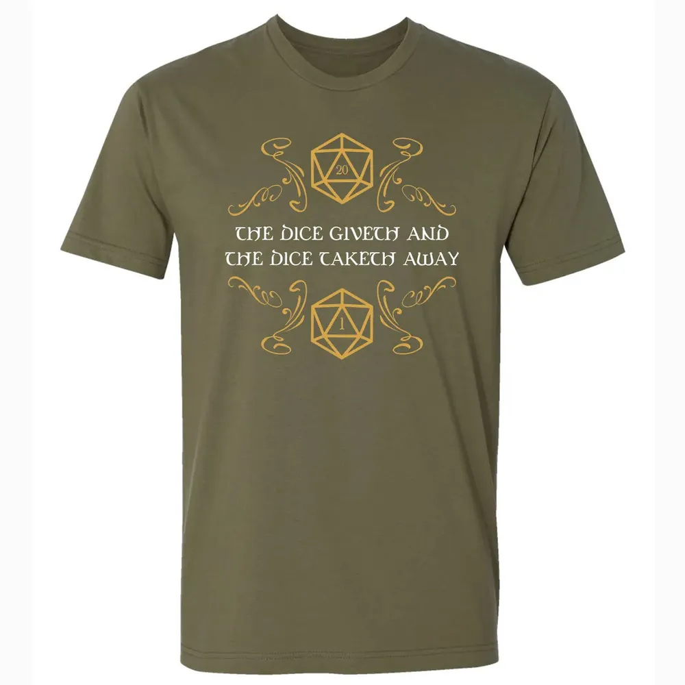 The Dice Giveth and Taketh Away Natural 20 and Critical Fail Premium Unisex T-shirt - 5