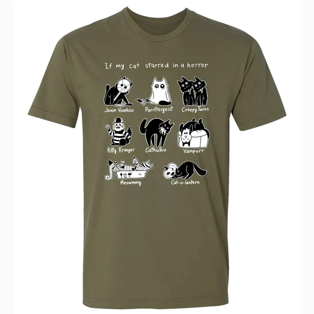 Horror Cat Premium Unisex T-shirt - 5