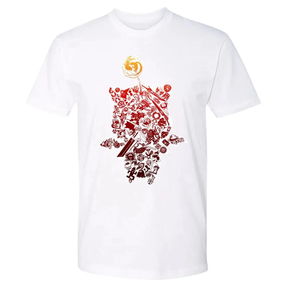 Fantasy Moogle verse Red Premium Unisex T-shirt - 4