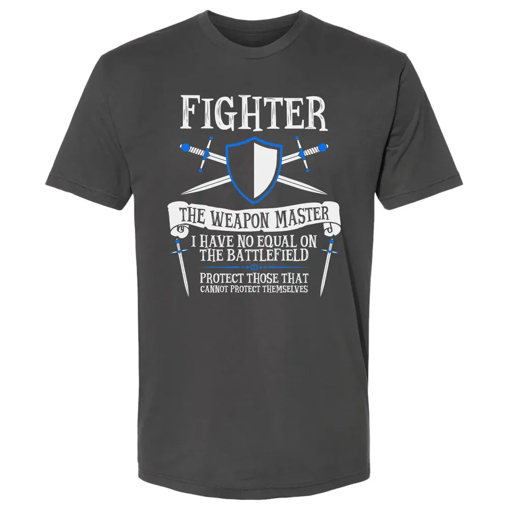FIGHTER, THE WEAPON MASTER  (Black) Premium Unisex T-shirt - 8