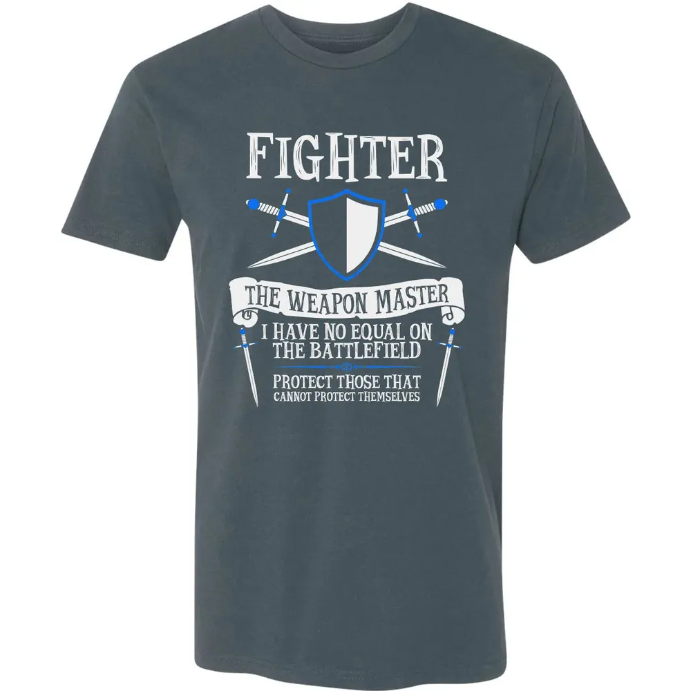 FIGHTER, THE WEAPON MASTER  (Black) Premium Unisex T-shirt - 14