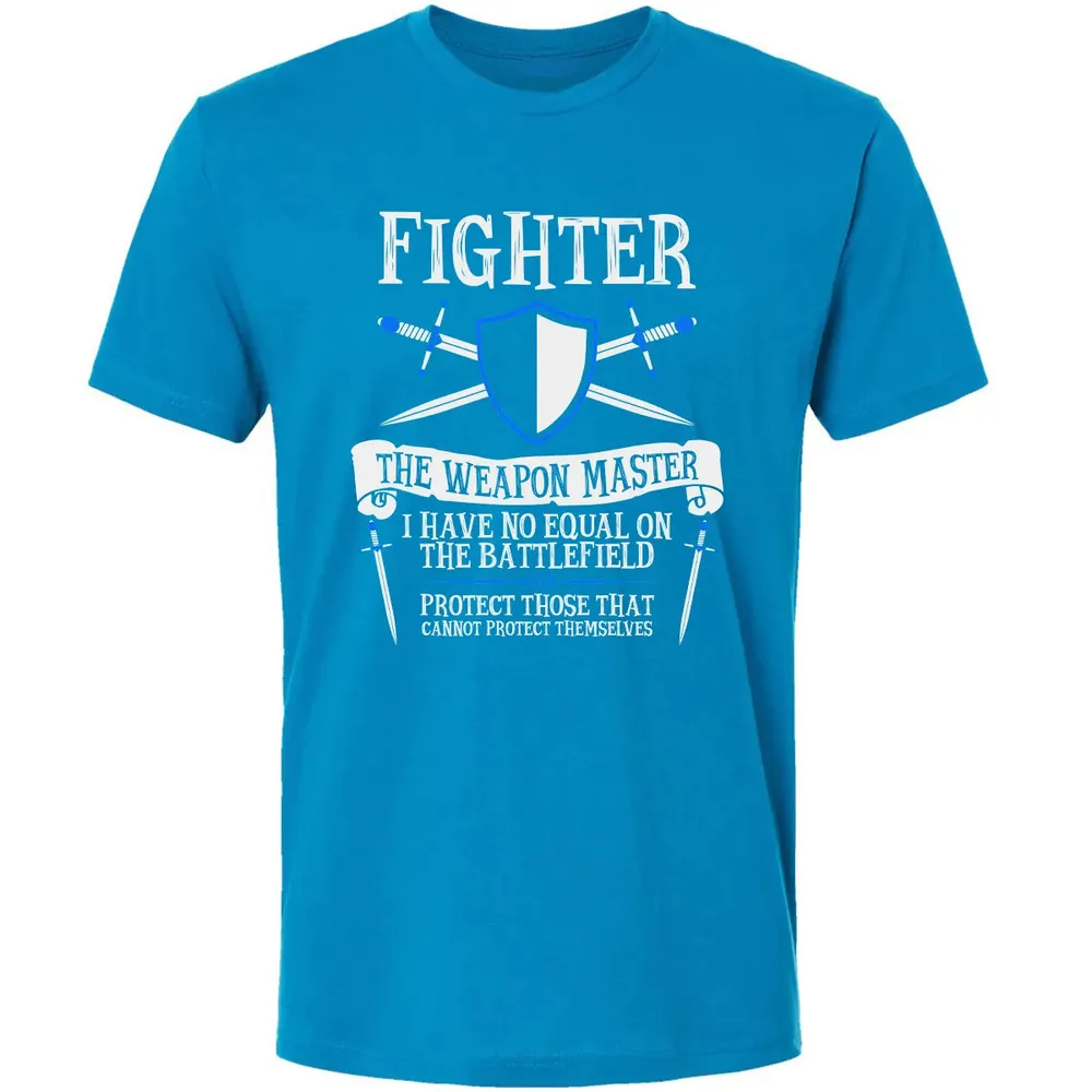 FIGHTER, THE WEAPON MASTER  (Black) Premium Unisex T-shirt - 15