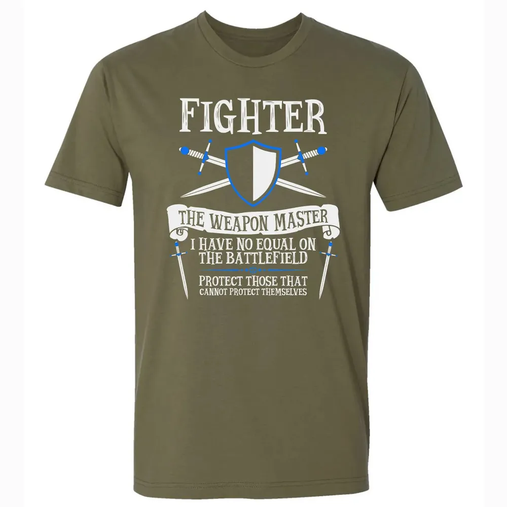 FIGHTER, THE WEAPON MASTER  (Black) Premium Unisex T-shirt - 5