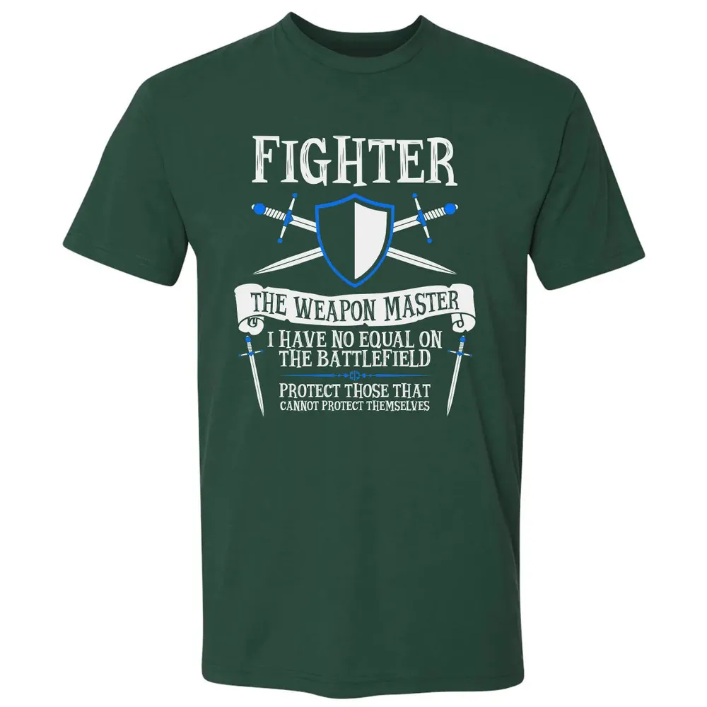 FIGHTER, THE WEAPON MASTER  (Black) Premium Unisex T-shirt - 12