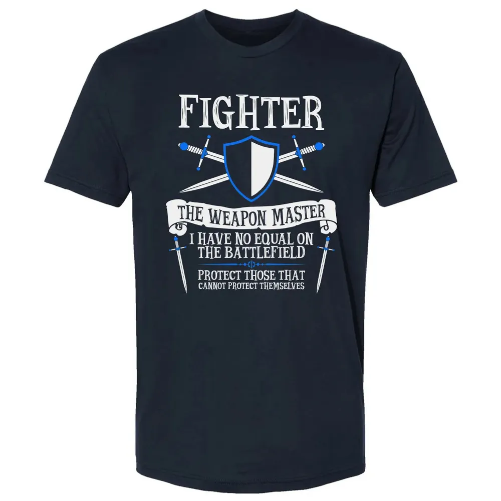 FIGHTER, THE WEAPON MASTER  (Black) Premium Unisex T-shirt - 2