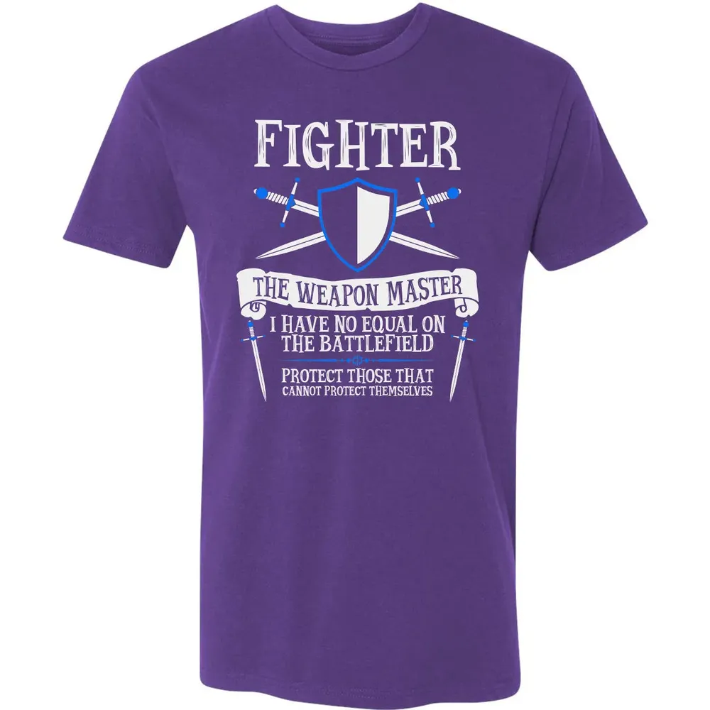 FIGHTER, THE WEAPON MASTER  (Black) Premium Unisex T-shirt - 7