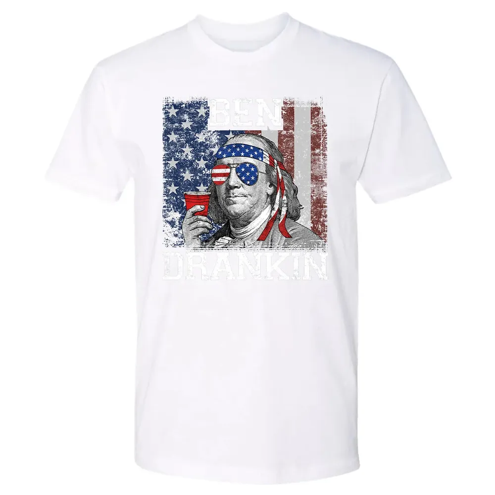 Ben Drankin Beer 4th of July Funny Patriotic USA Premium Unisex T-shirt - 4
