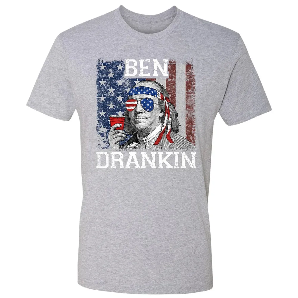 Ben Drankin Beer 4th of July Funny Patriotic USA Premium Unisex T-shirt - 9