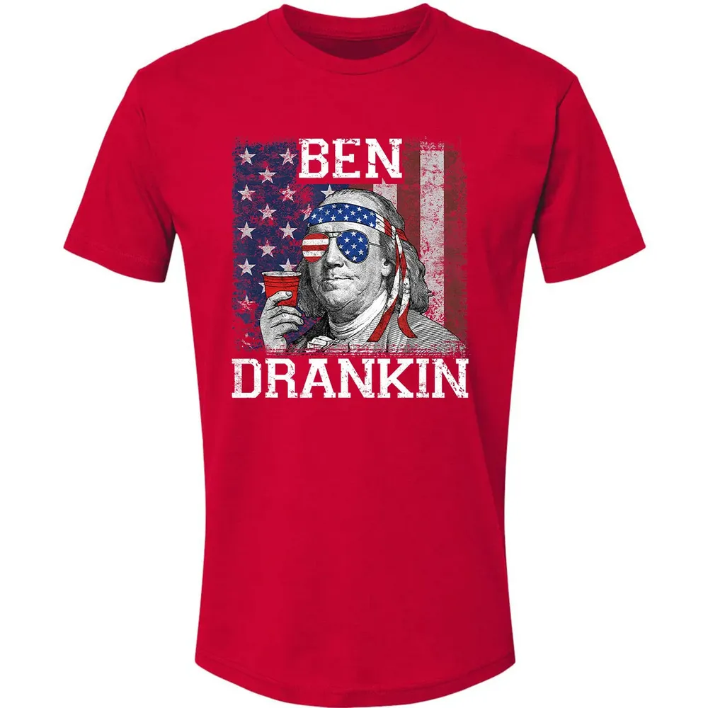 Ben Drankin Beer 4th of July Funny Patriotic USA Premium Unisex T-shirt - 6