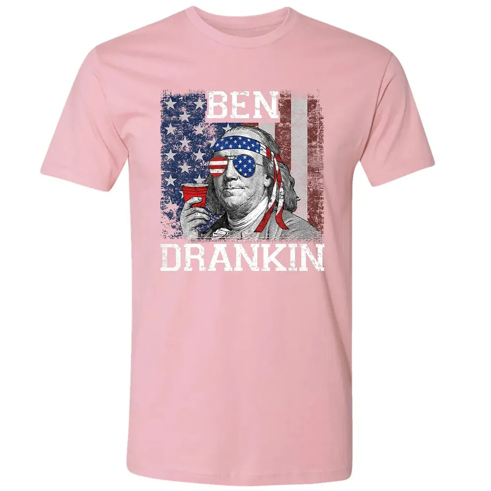 Ben Drankin Beer 4th of July Funny Patriotic USA Premium Unisex T-shirt - 3