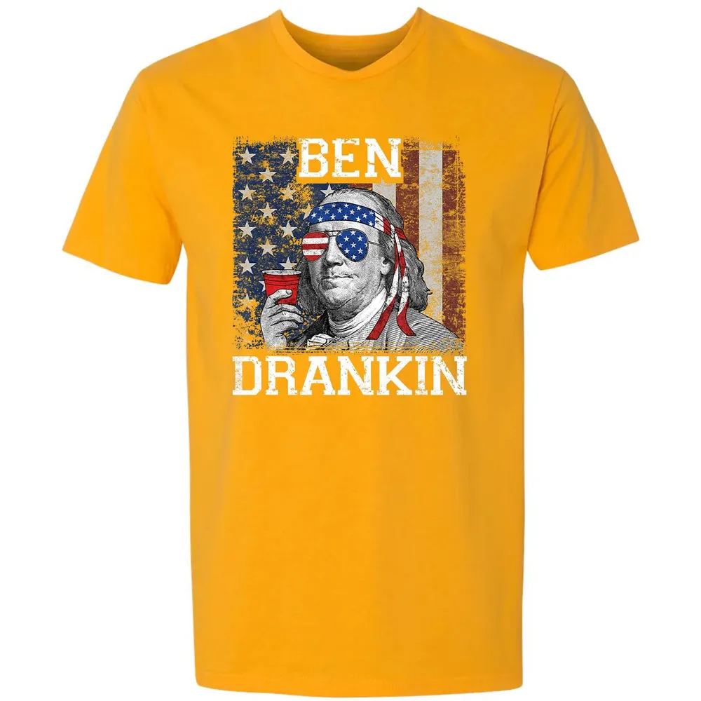 Ben Drankin Beer 4th of July Funny Patriotic USA Premium Unisex T-shirt - 11