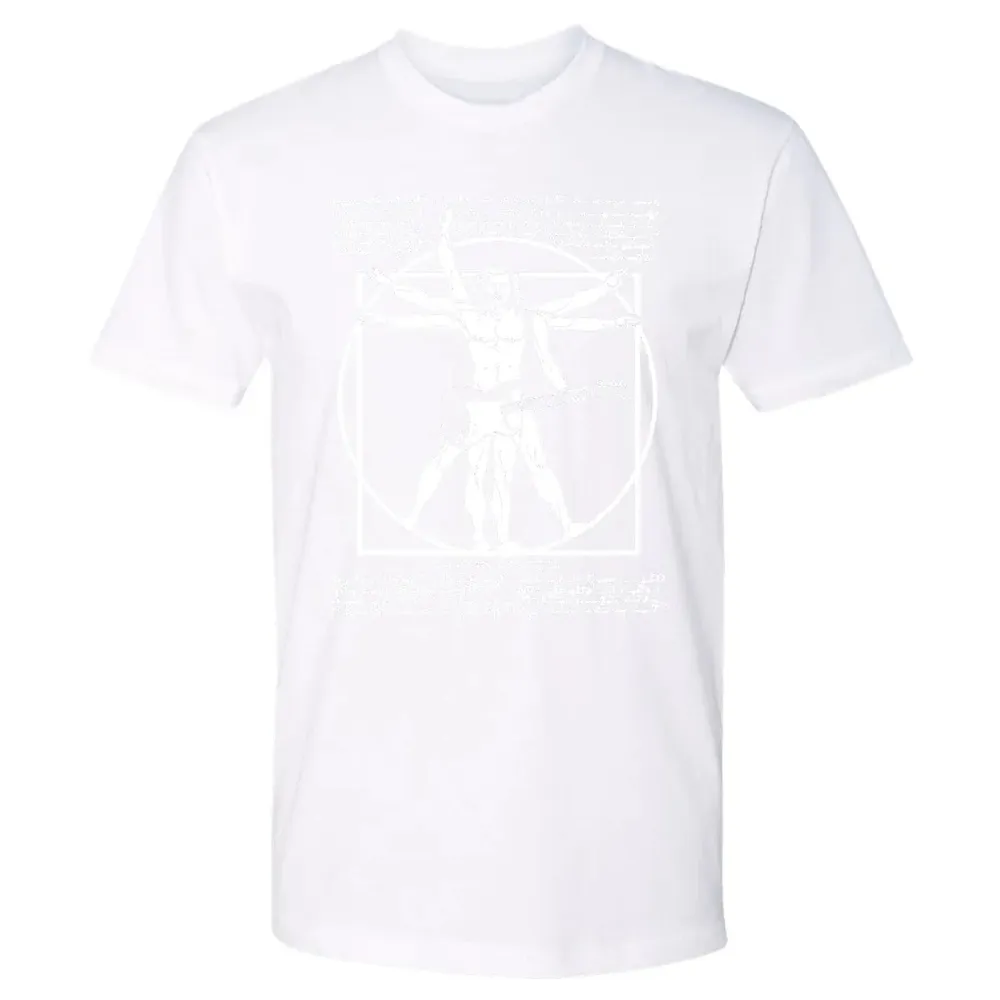 VITRUVIAN MAN PLAYING THE GUITAR Premium Unisex T-shirt - 4