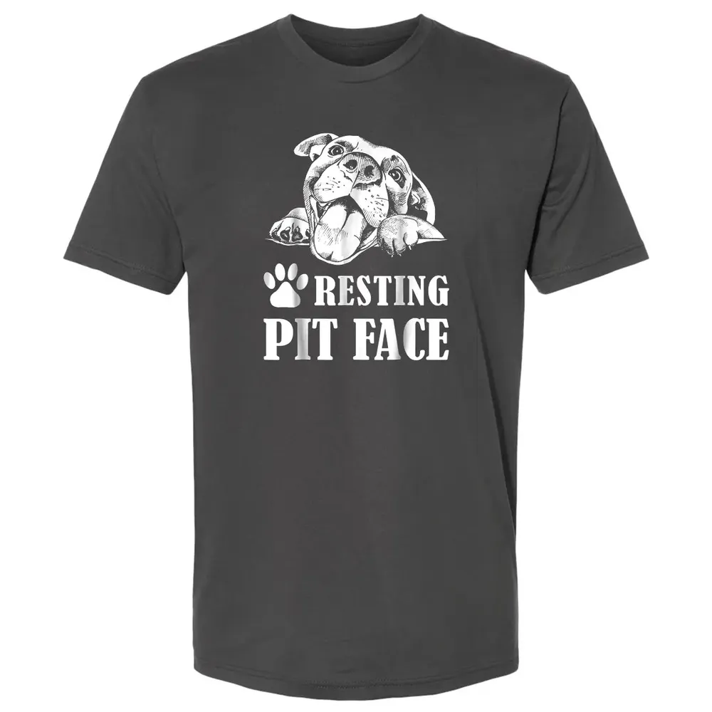 Funny Dog Pitbull Resting Pit Face Premium Unisex T-shirt - 8