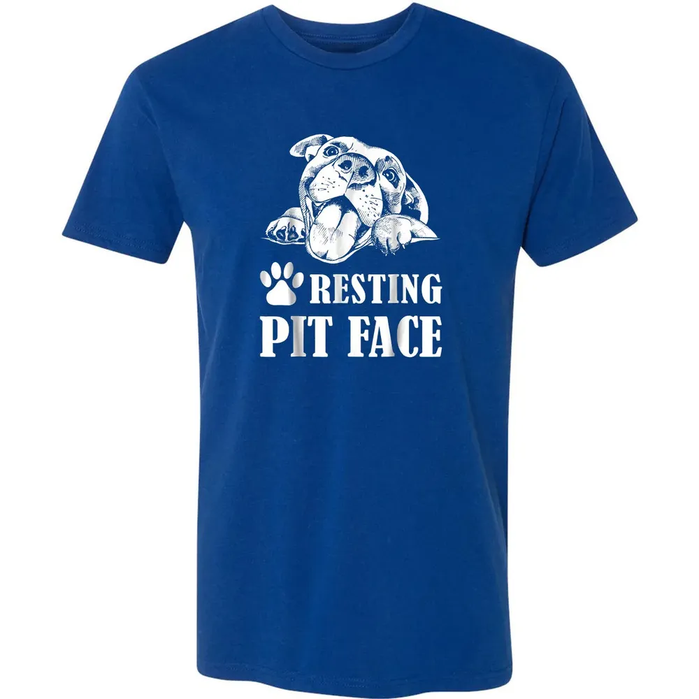 Funny Dog Pitbull Resting Pit Face Premium Unisex T-shirt - 10