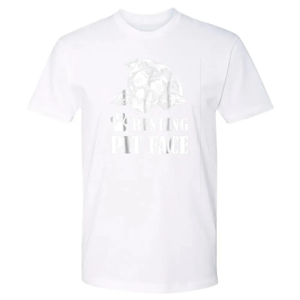 Funny Dog Pitbull Resting Pit Face Premium Unisex T-shirt - 4