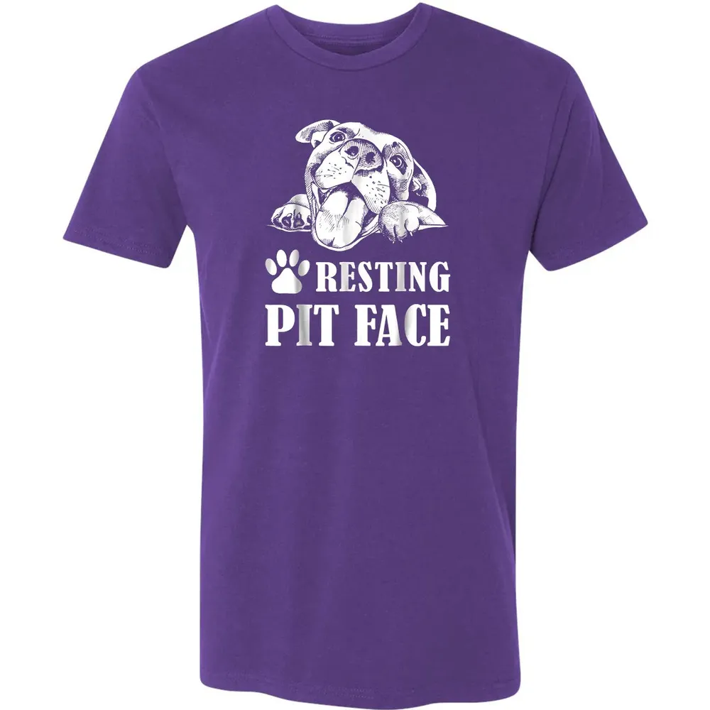 Funny Dog Pitbull Resting Pit Face Premium Unisex T-shirt - 7