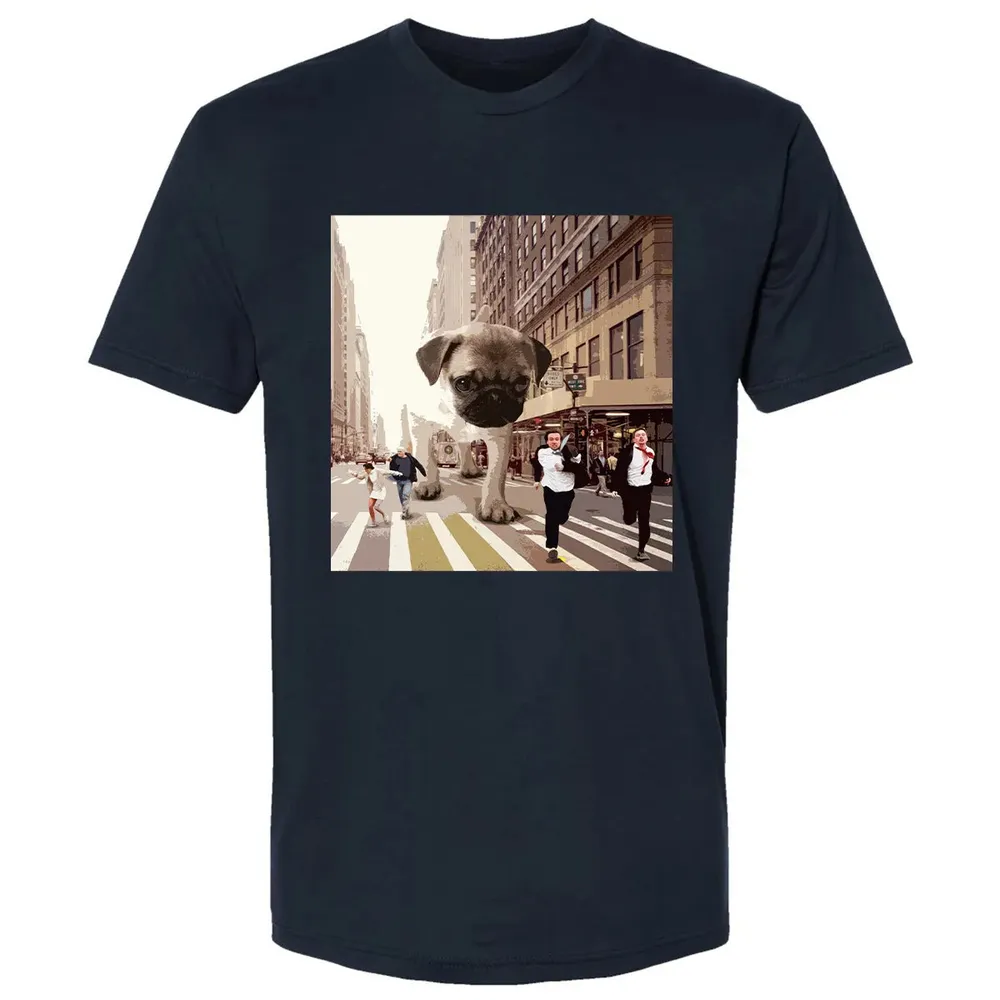 PUGZILLA   Funny Pug T for Dog lovers to Halloween Premium Unisex T-shirt - 2