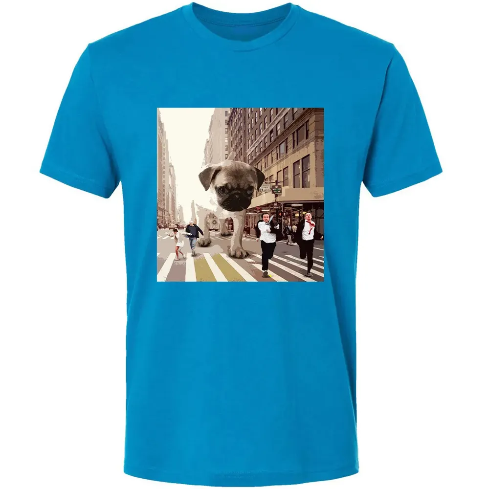 PUGZILLA   Funny Pug T for Dog lovers to Halloween Premium Unisex T-shirt - 15
