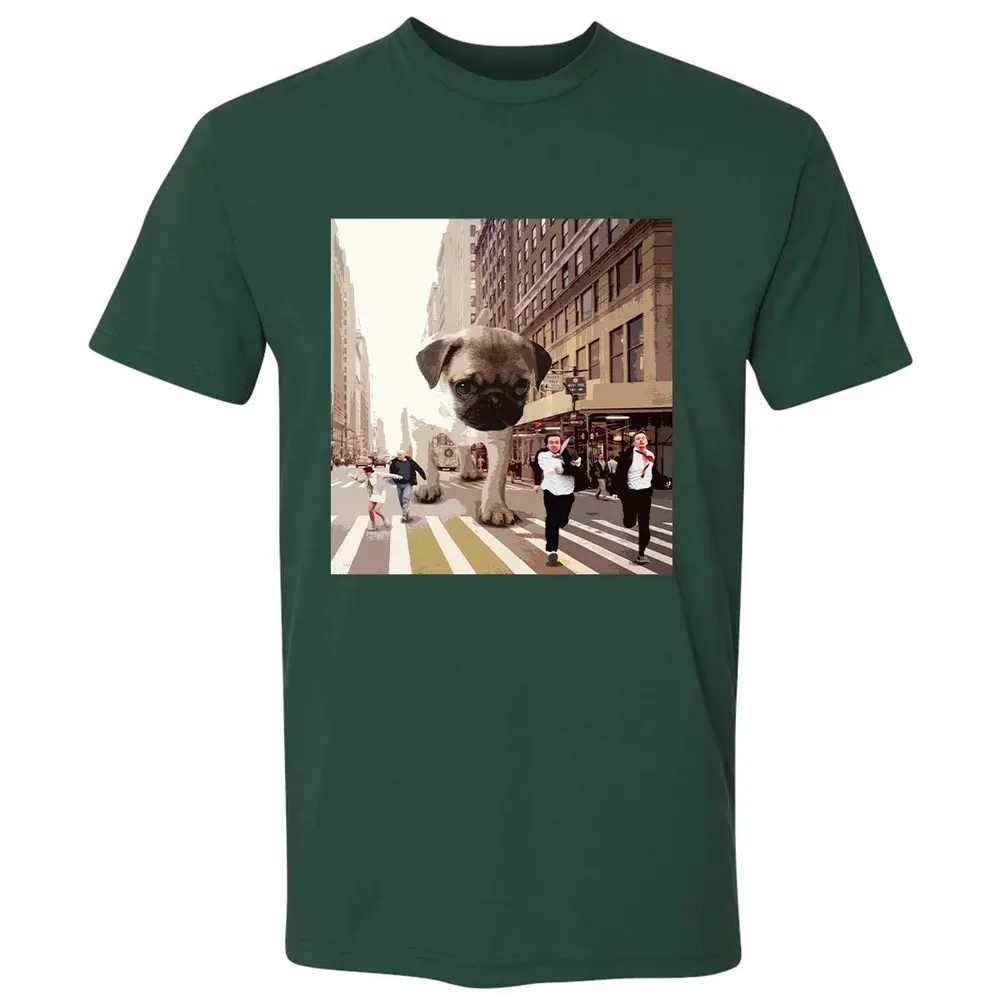PUGZILLA   Funny Pug T for Dog lovers to Halloween Premium Unisex T-shirt - 12