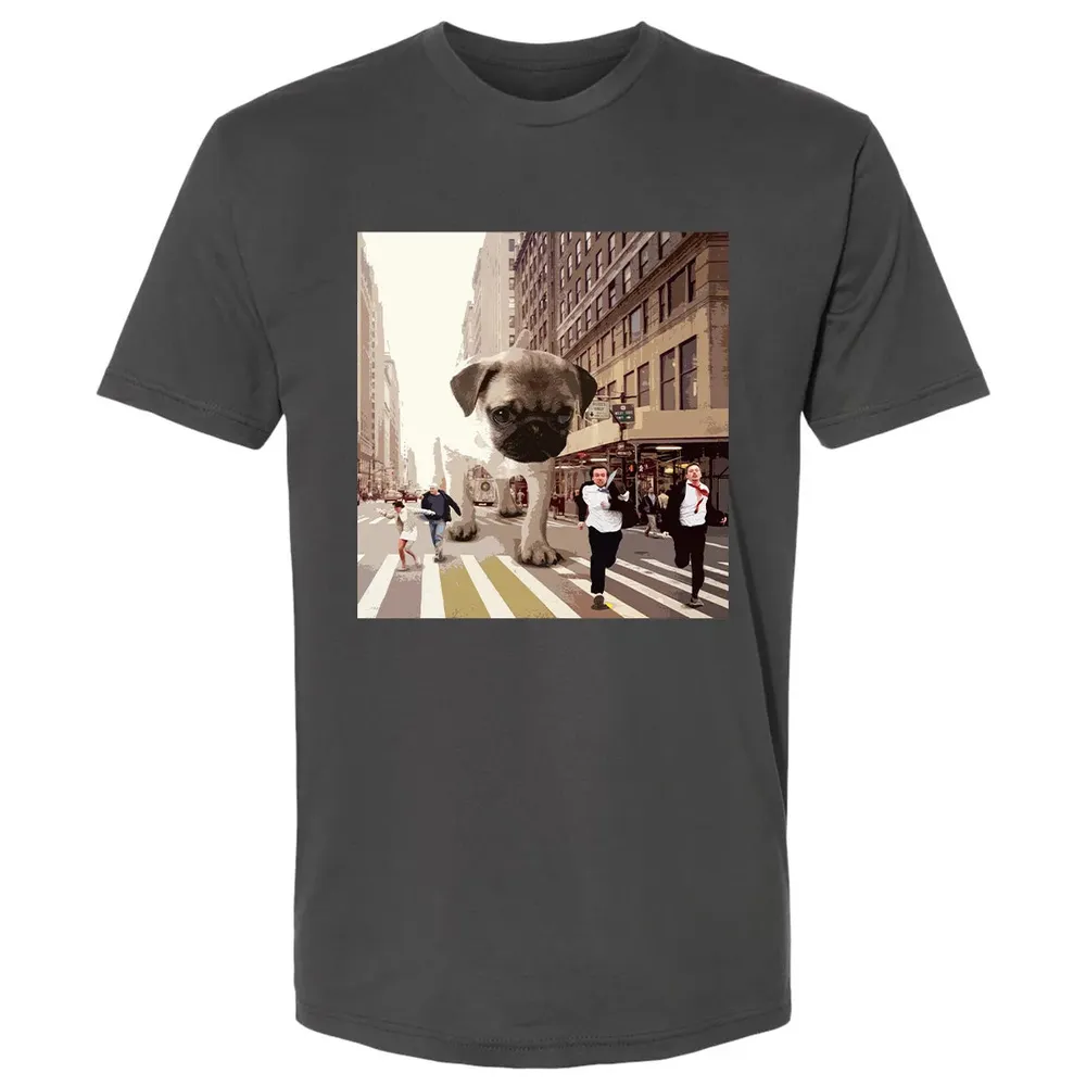 PUGZILLA   Funny Pug T for Dog lovers to Halloween Premium Unisex T-shirt - 8