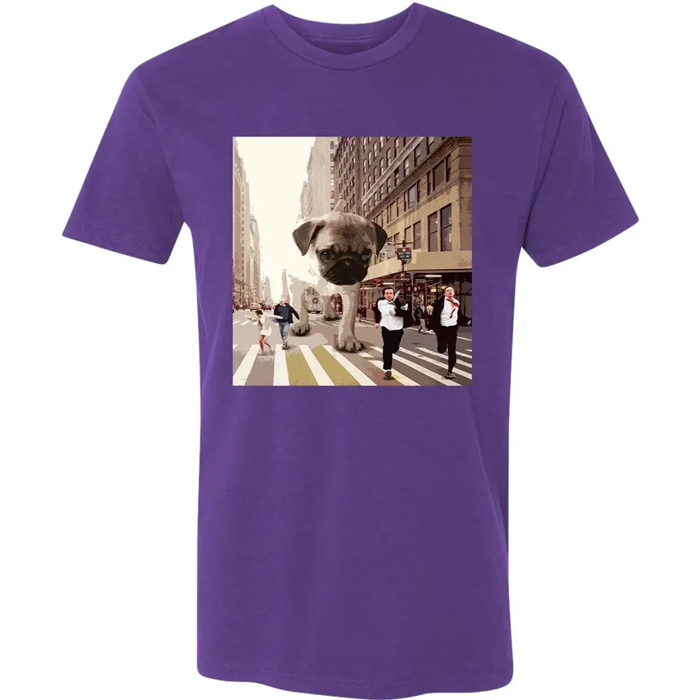 PUGZILLA   Funny Pug T for Dog lovers to Halloween Premium Unisex T-shirt - 7