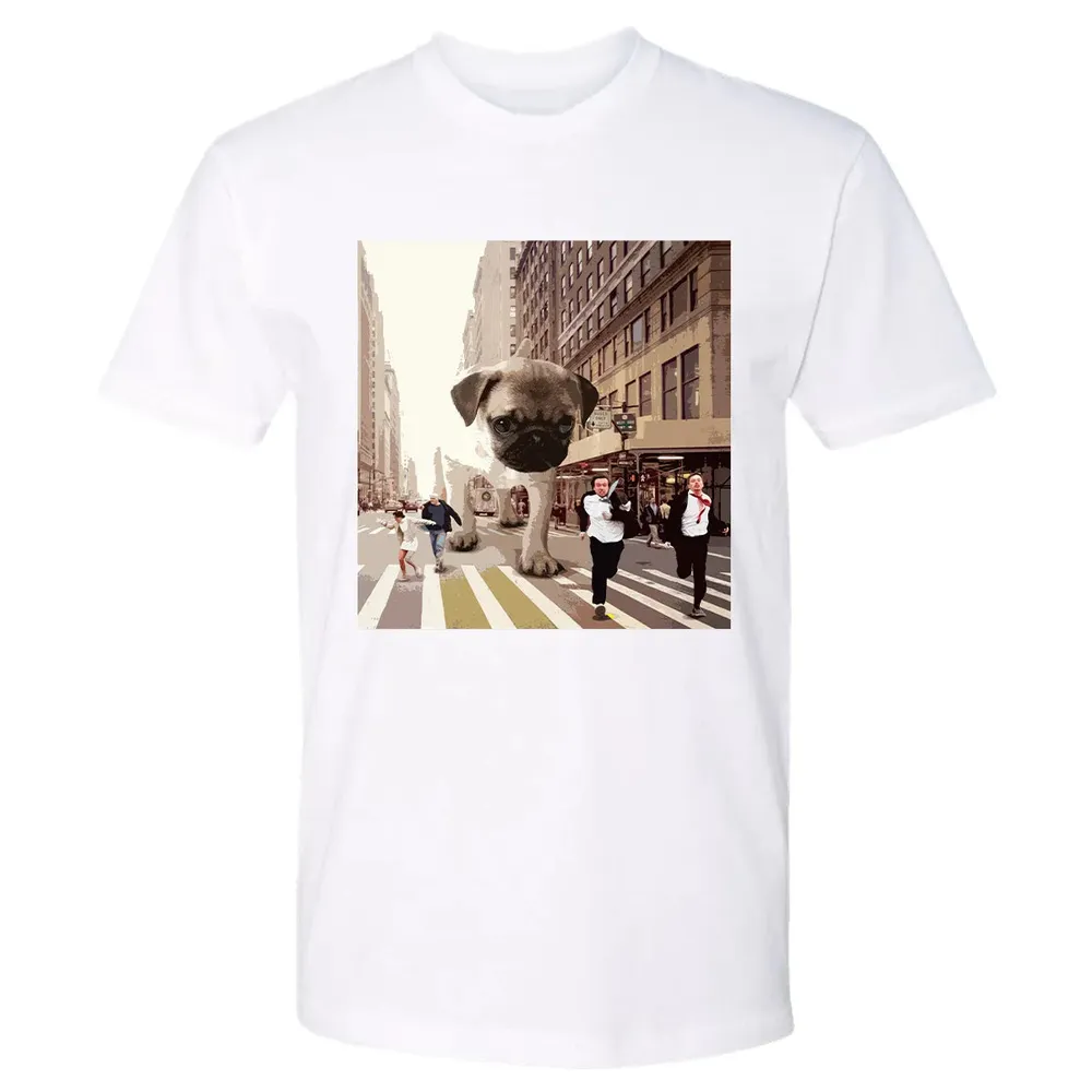 PUGZILLA   Funny Pug T for Dog lovers to Halloween Premium Unisex T-shirt - 4