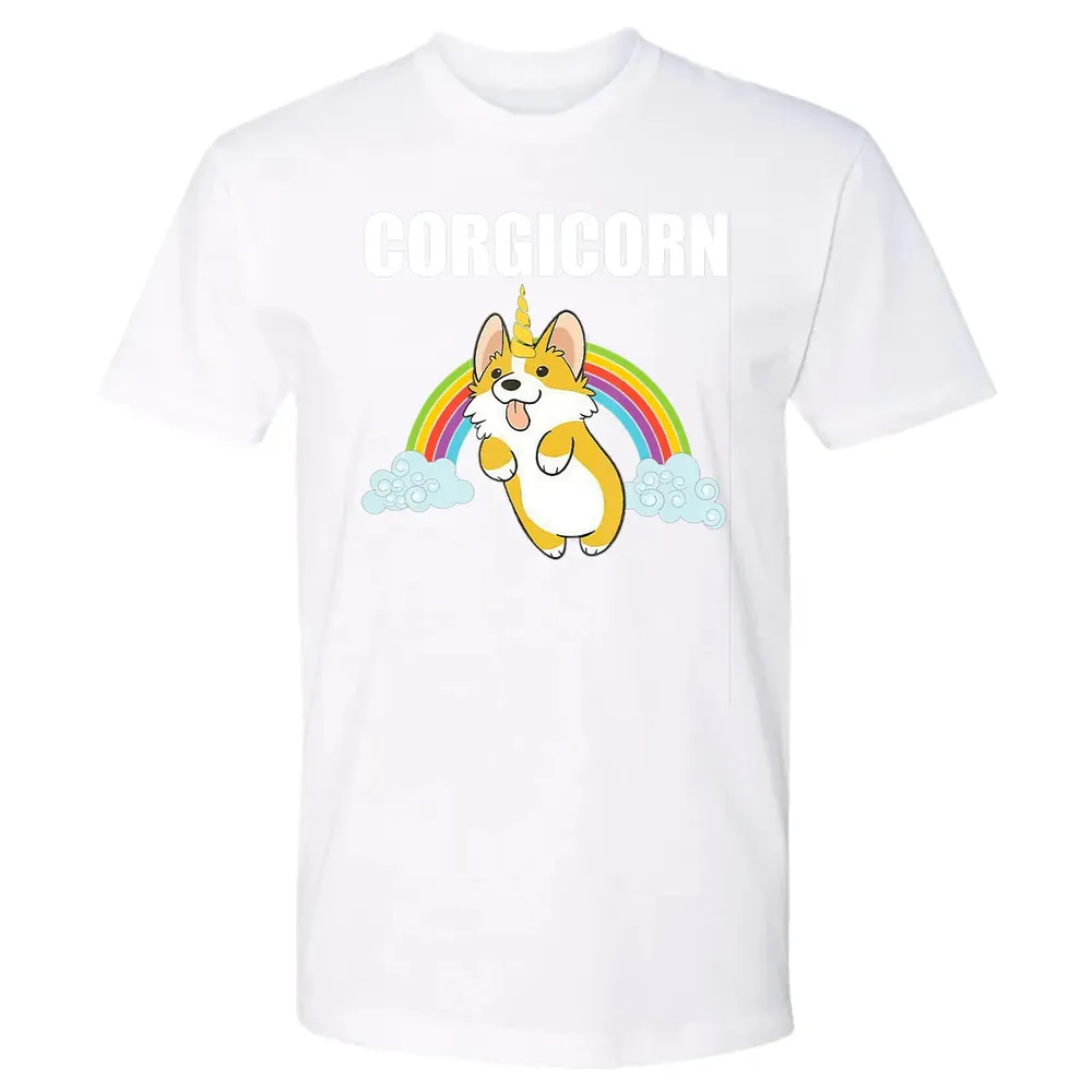 Cute Corgicorn   Funny Corgi Lover  Gift Premium Unisex T-shirt - 4
