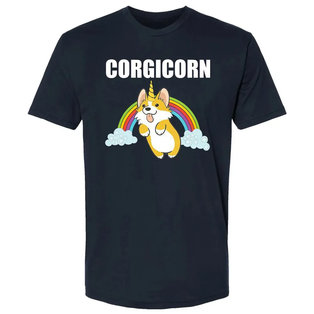Cute Corgicorn   Funny Corgi Lover  Gift Premium Unisex T-shirt - 2