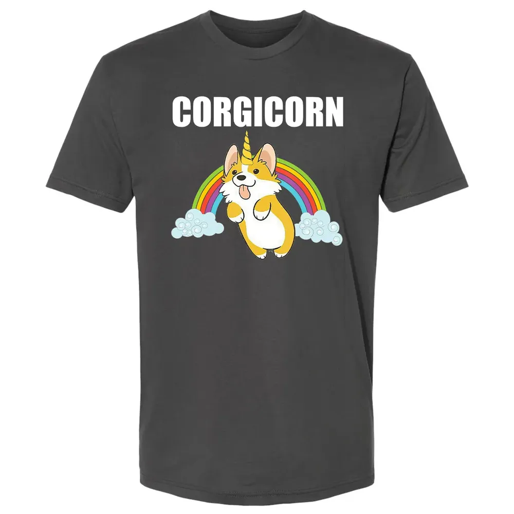 Cute Corgicorn   Funny Corgi Lover  Gift Premium Unisex T-shirt - 8