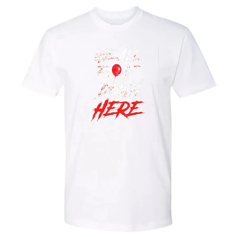 We All Float Down Here Bloody Red Balloon Horror Halloween Premium Unisex T-shirt - 4