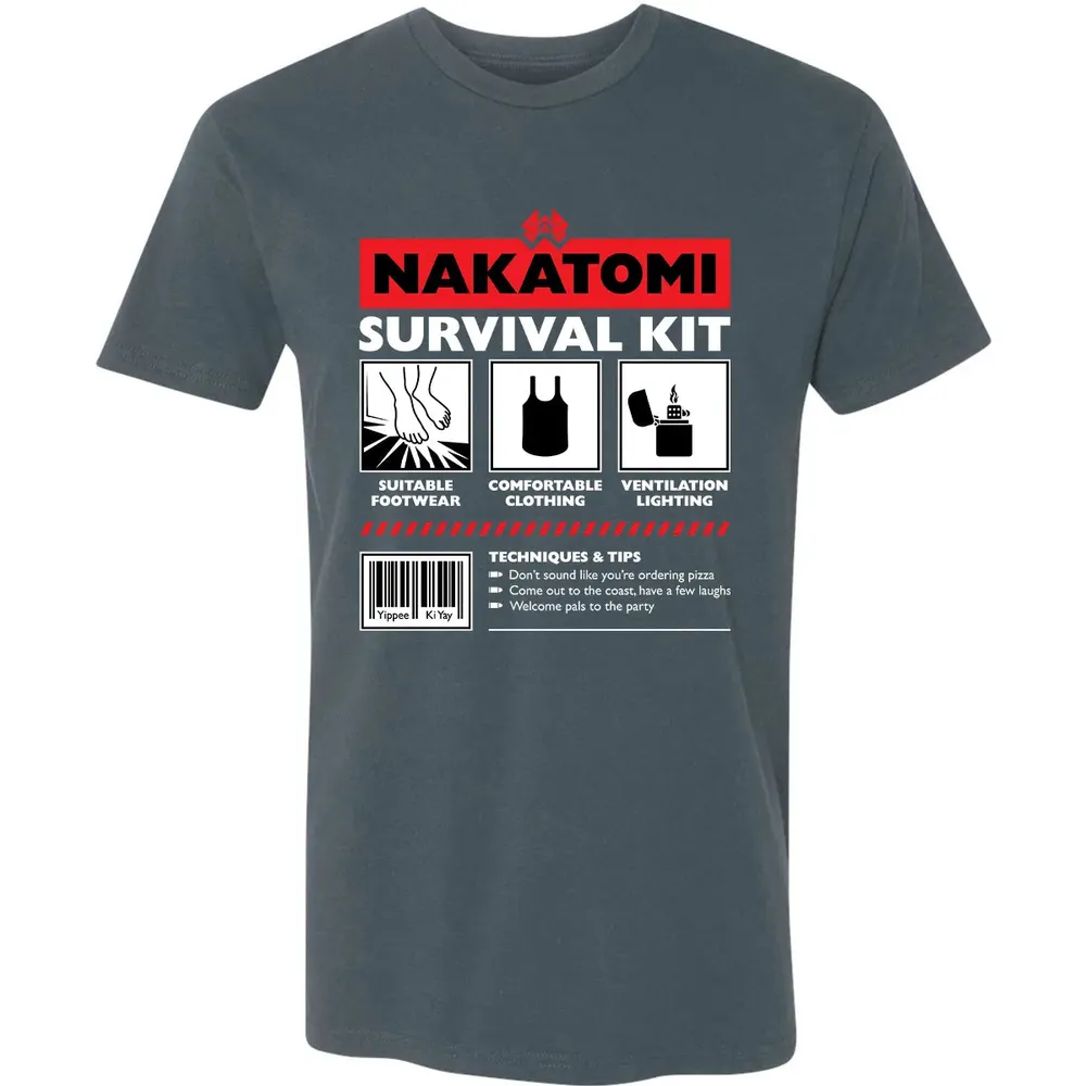 Nakatomi Survival Kit Premium Unisex T-shirt - 14