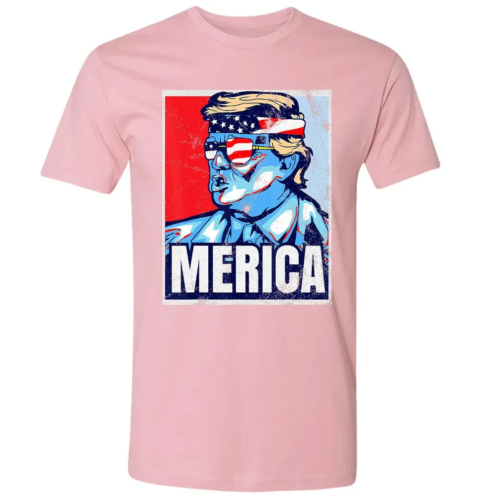 Donald Trump 4th Of July T Merica  America USA Flag Premium Unisex T-shirt - 3