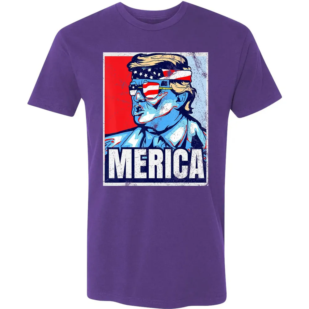 Donald Trump 4th Of July T Merica  America USA Flag Premium Unisex T-shirt - 7