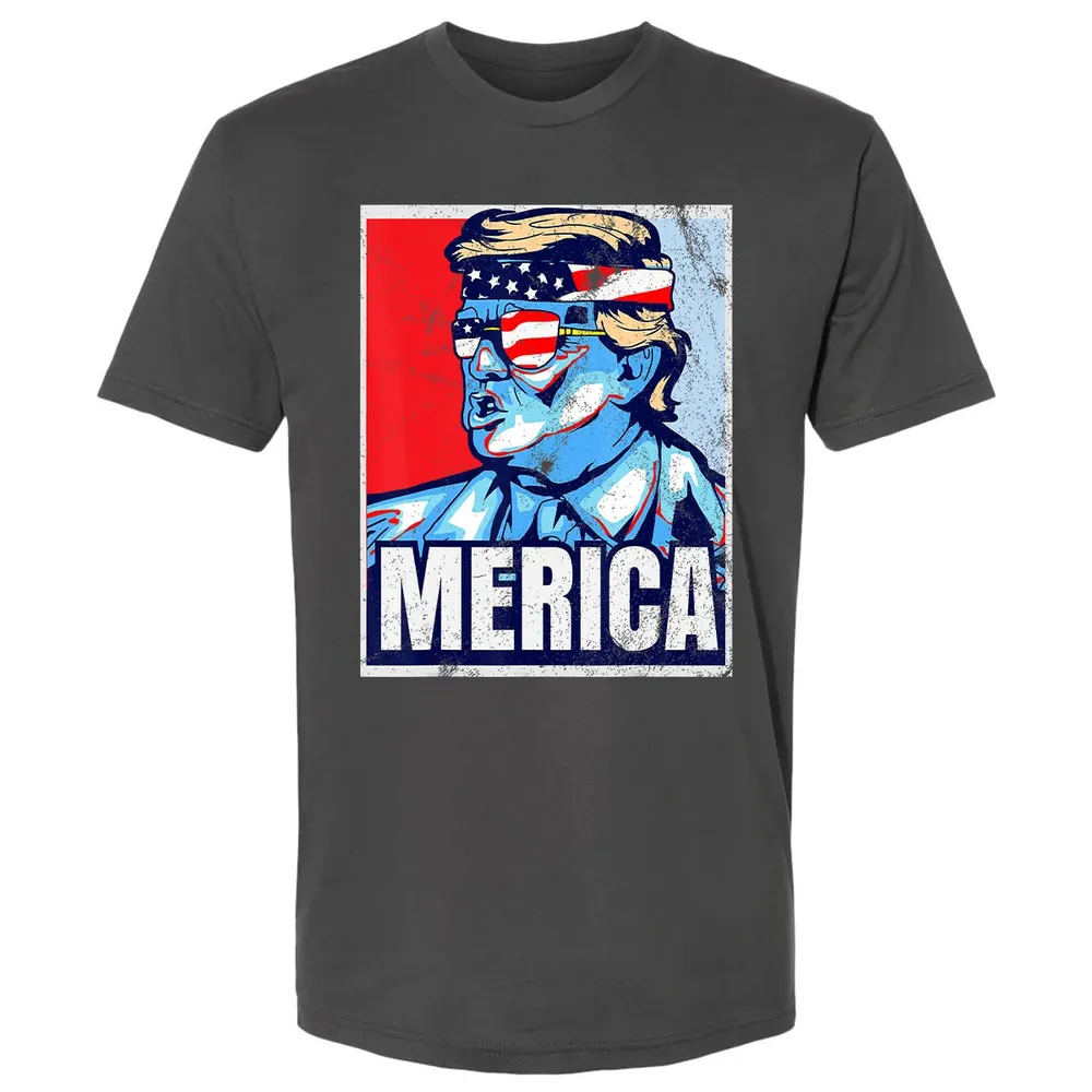 Donald Trump 4th Of July T Merica  America USA Flag Premium Unisex T-shirt - 8