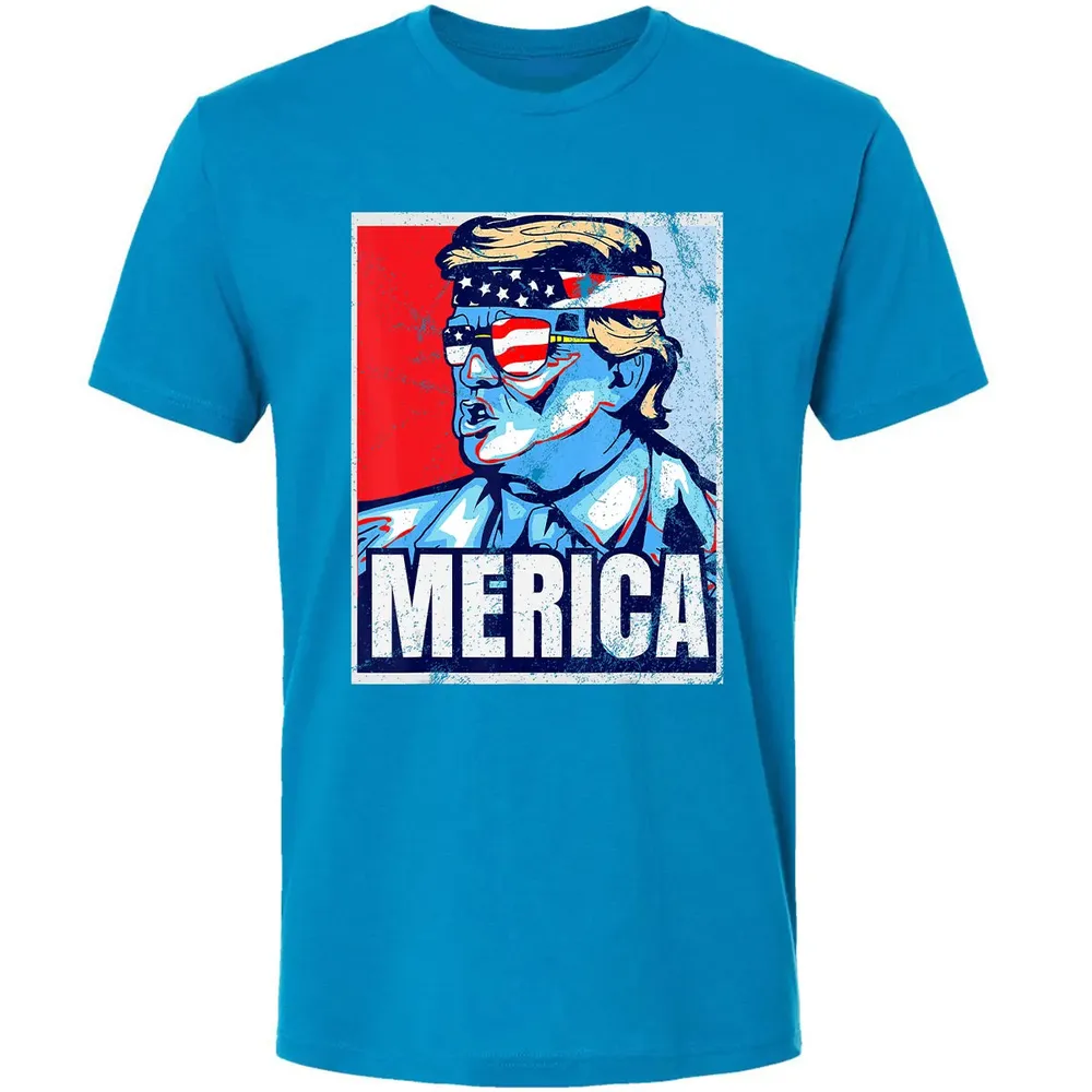 Donald Trump 4th Of July T Merica  America USA Flag Premium Unisex T-shirt - 15