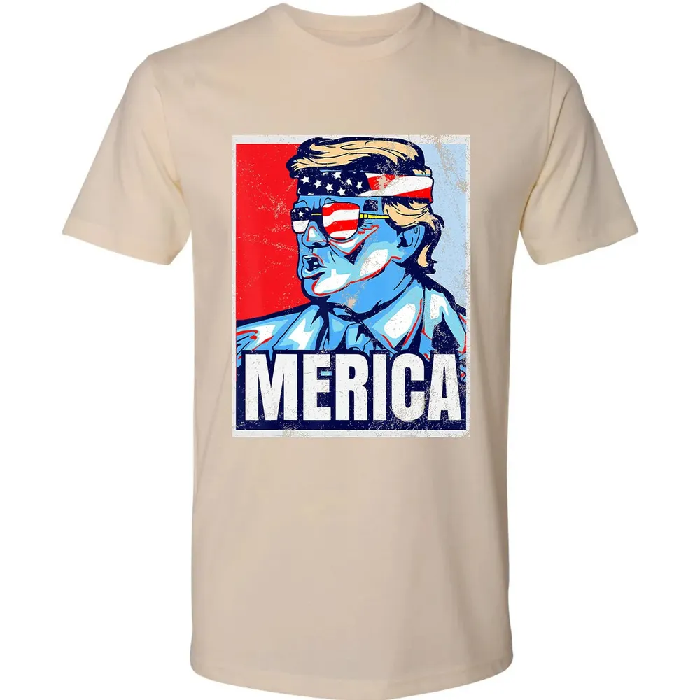 Donald Trump 4th Of July T Merica  America USA Flag Premium Unisex T-shirt - 13
