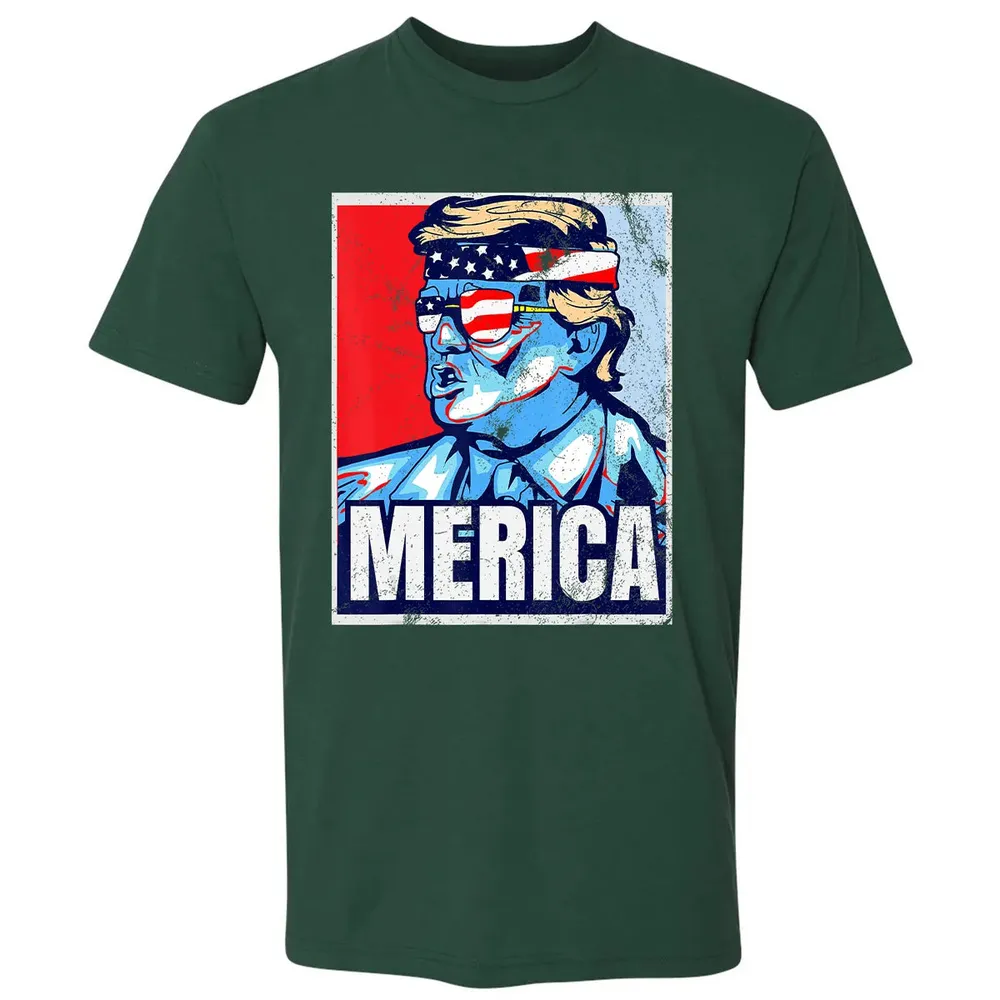 Donald Trump 4th Of July T Merica  America USA Flag Premium Unisex T-shirt - 12