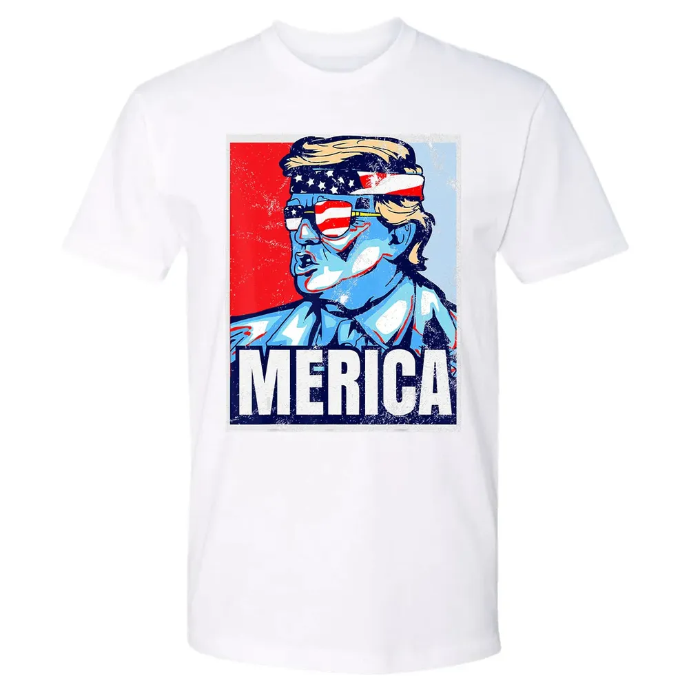 Donald Trump 4th Of July T Merica  America USA Flag Premium Unisex T-shirt - 4