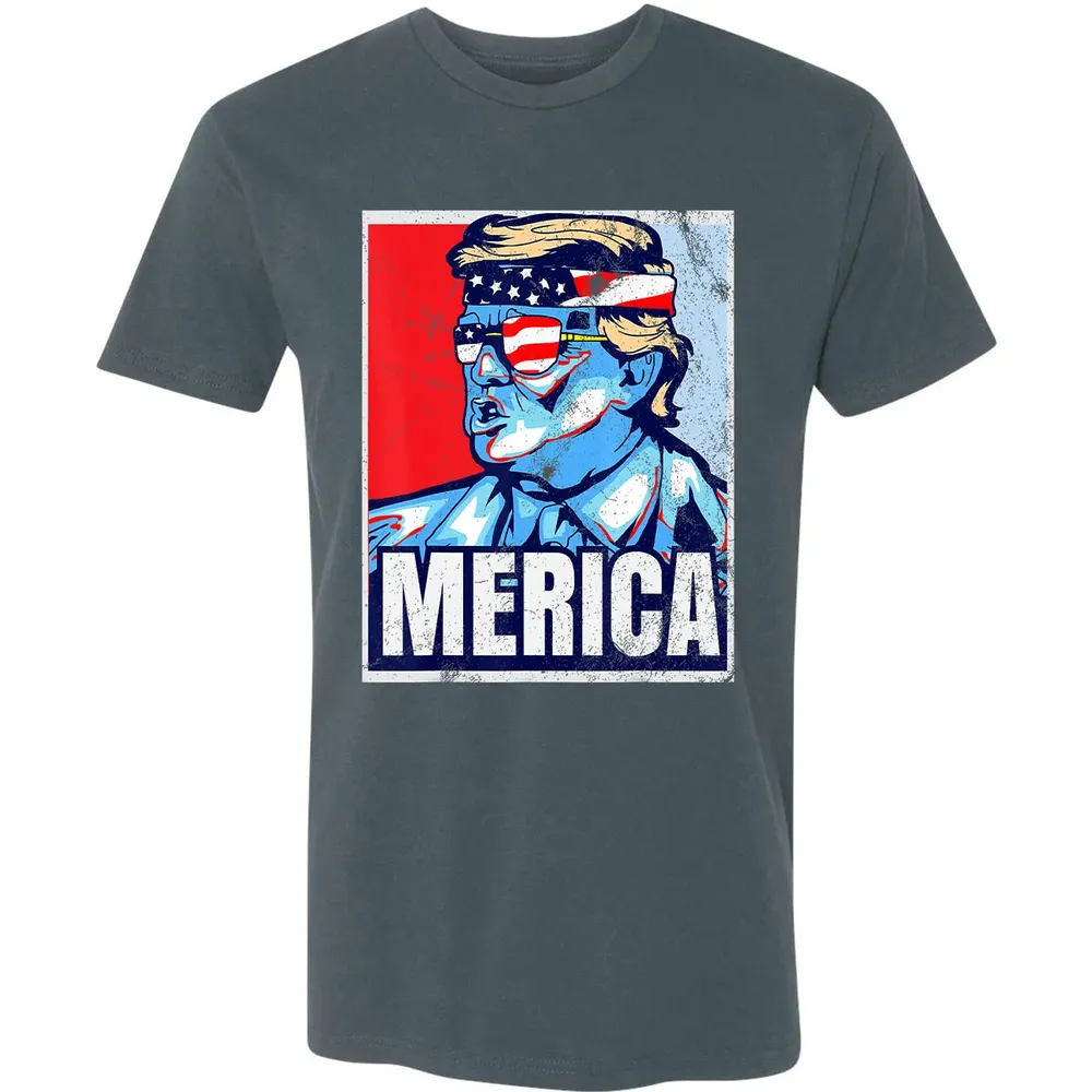 Donald Trump 4th Of July T Merica  America USA Flag Premium Unisex T-shirt - 14
