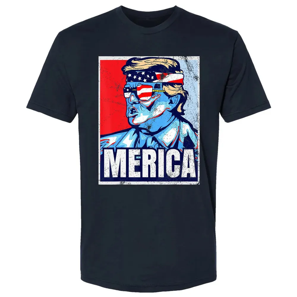 Donald Trump 4th Of July T Merica  America USA Flag Premium Unisex T-shirt - 2