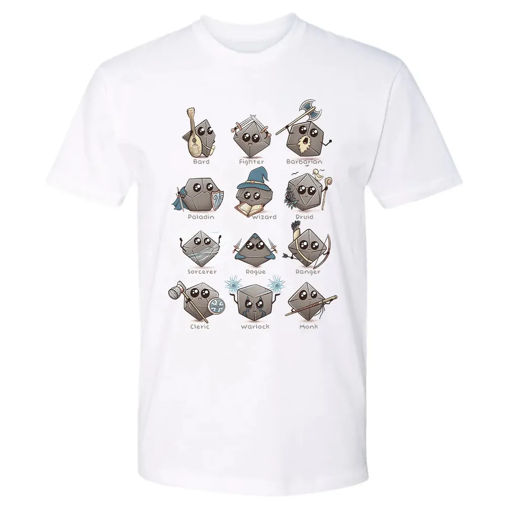 Kawaii DnD Classes Premium Unisex T-shirt - 4