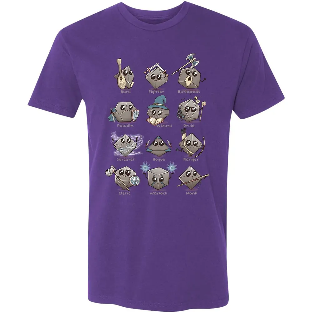 Kawaii DnD Classes Premium Unisex T-shirt - 7