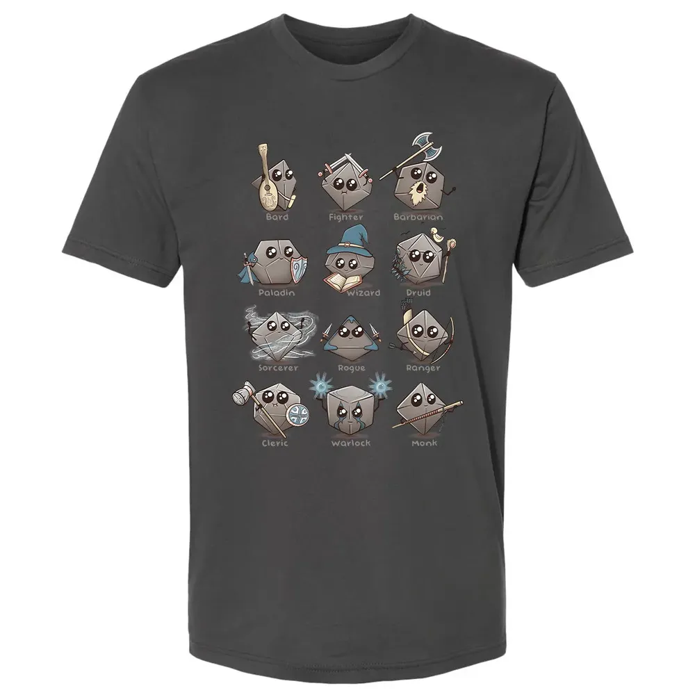 Kawaii DnD Classes Premium Unisex T-shirt - 8