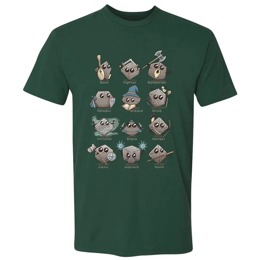Kawaii DnD Classes Premium Unisex T-shirt - 12