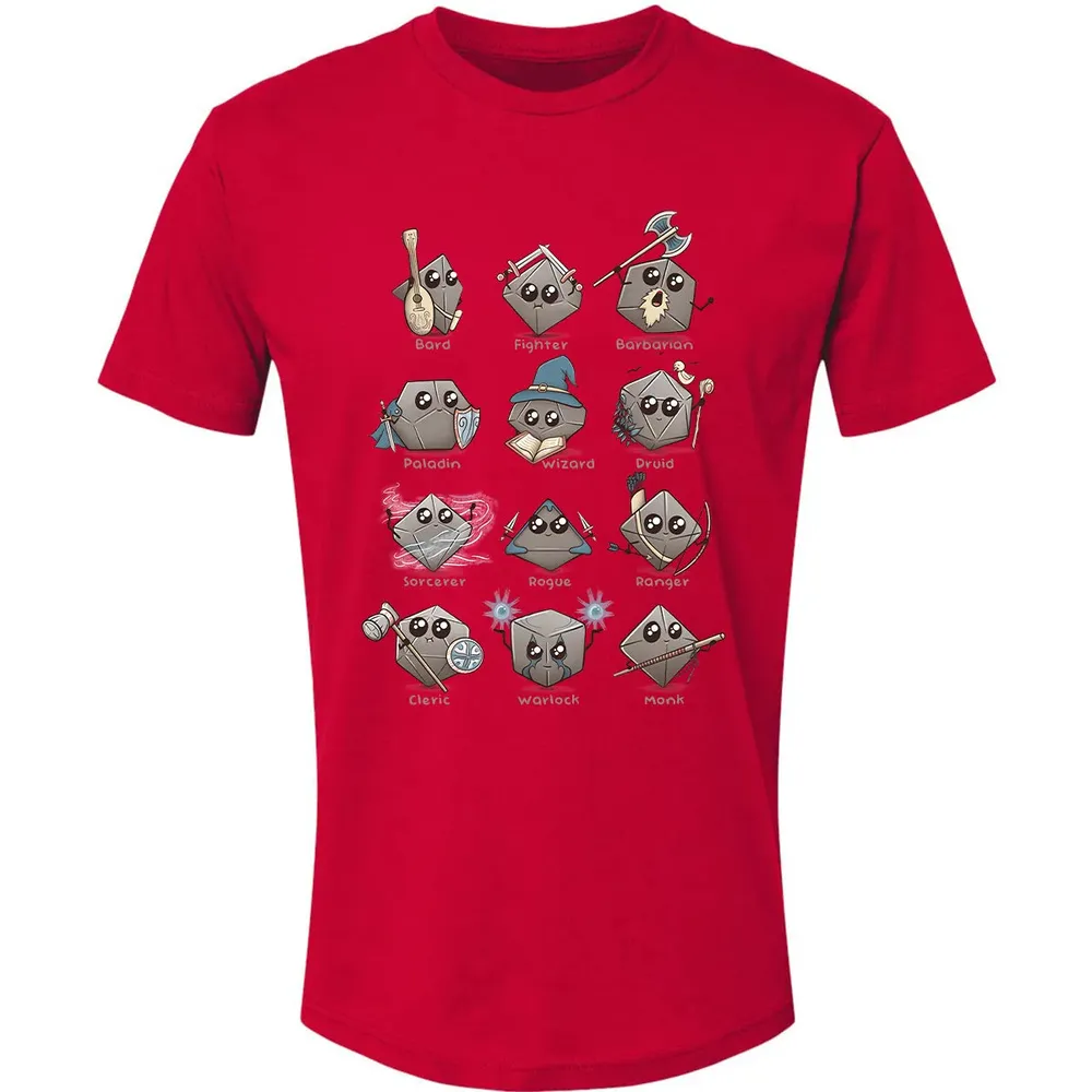 Kawaii DnD Classes Premium Unisex T-shirt - 6
