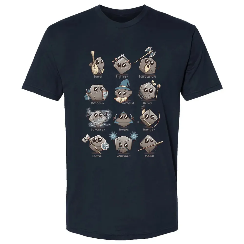 Kawaii DnD Classes Premium Unisex T-shirt - 2