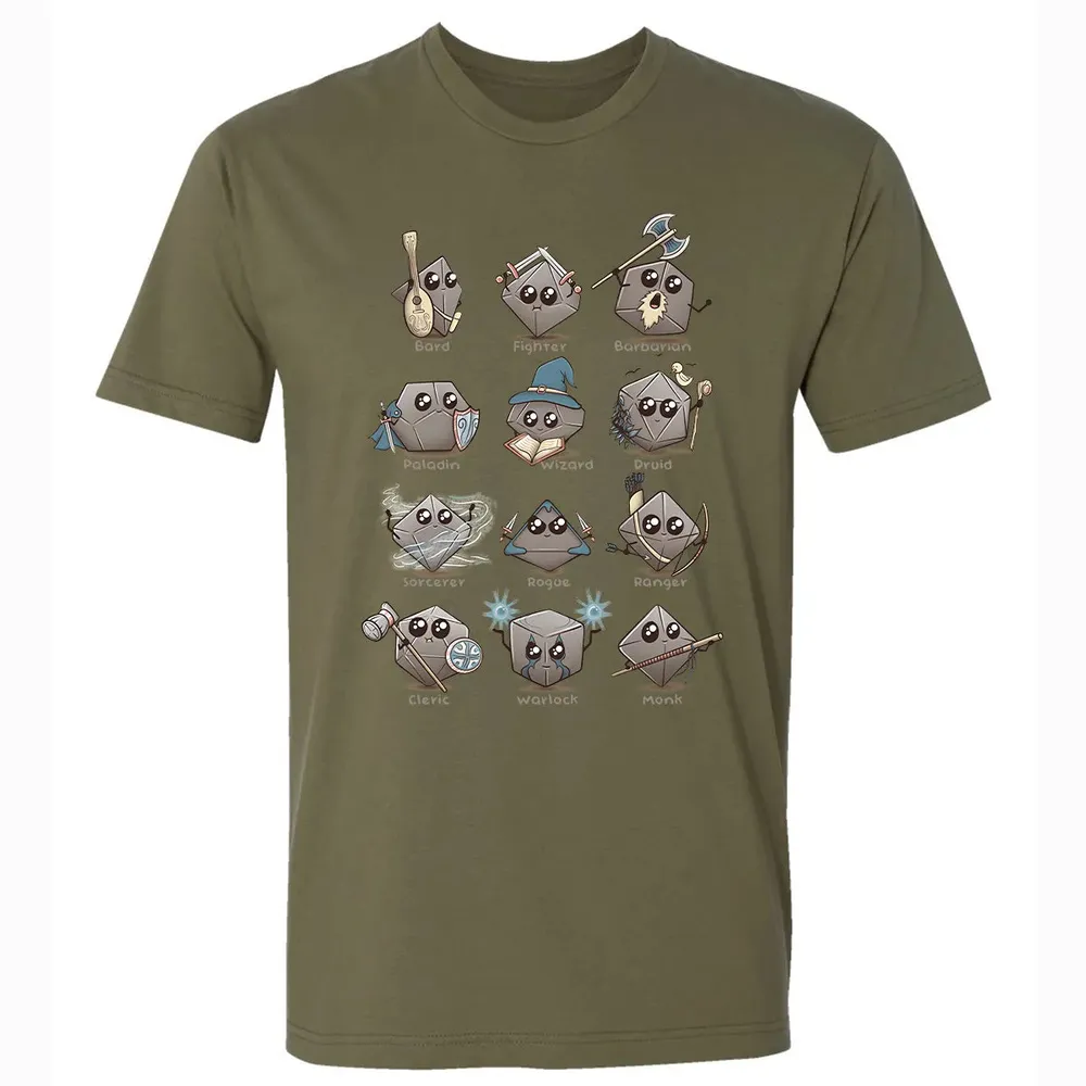 Kawaii DnD Classes Premium Unisex T-shirt - 5