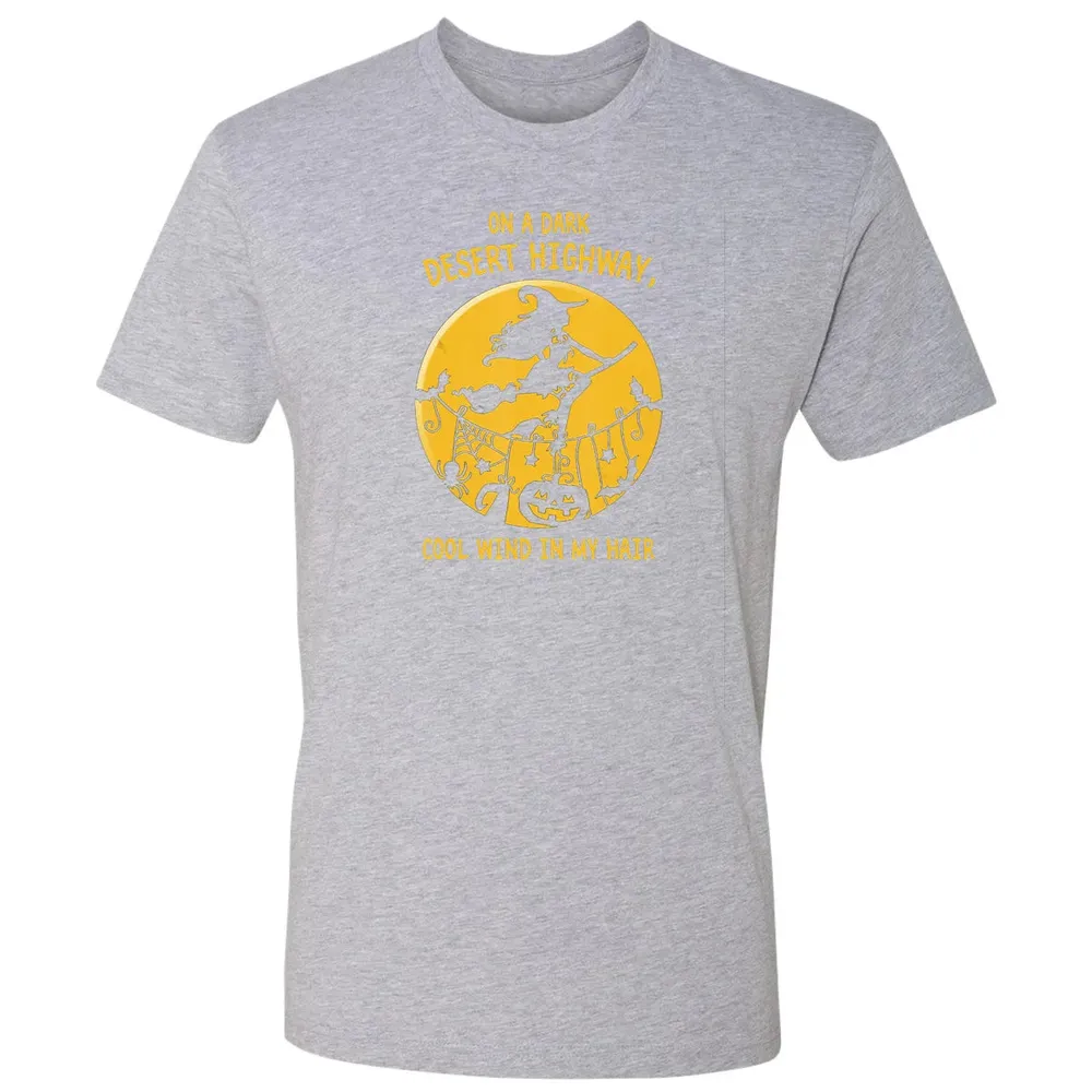 On A Dark Desert Highway Witch Cool Wind Halloween Premium Unisex T-shirt - 9